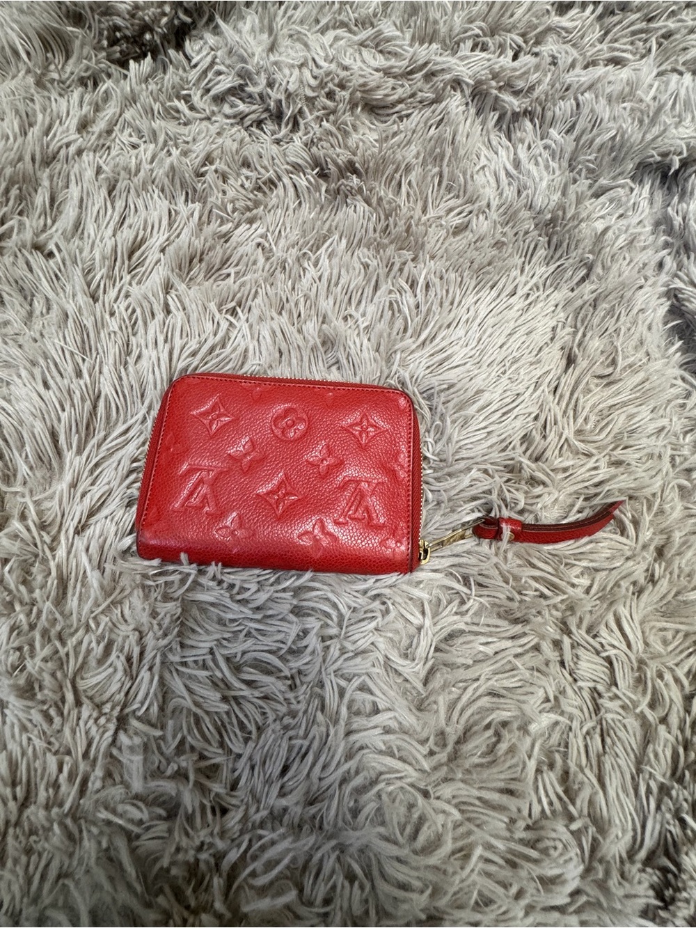 Louis Vuitton Orange Monogram Empreinte Secret Compact Wallet